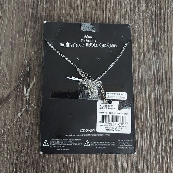 Disney Tim Burton's The Nightmare Before Christmas Necklace Jack & Zero - Picture 3 of 3